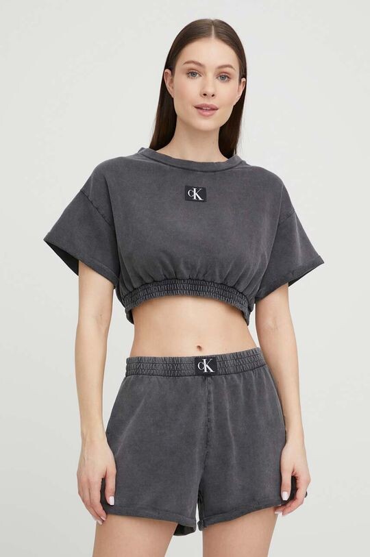 

Хлопковая футболка Calvin Klein, серый
