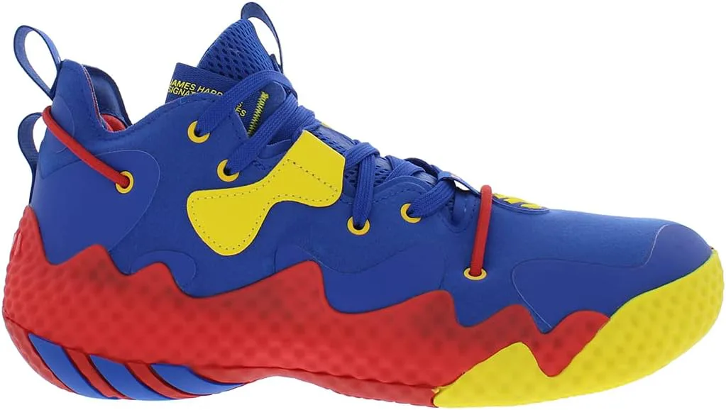 Мужские кроссовки Adidas Harden Vol 6, синий/красный/желтый — фото 3