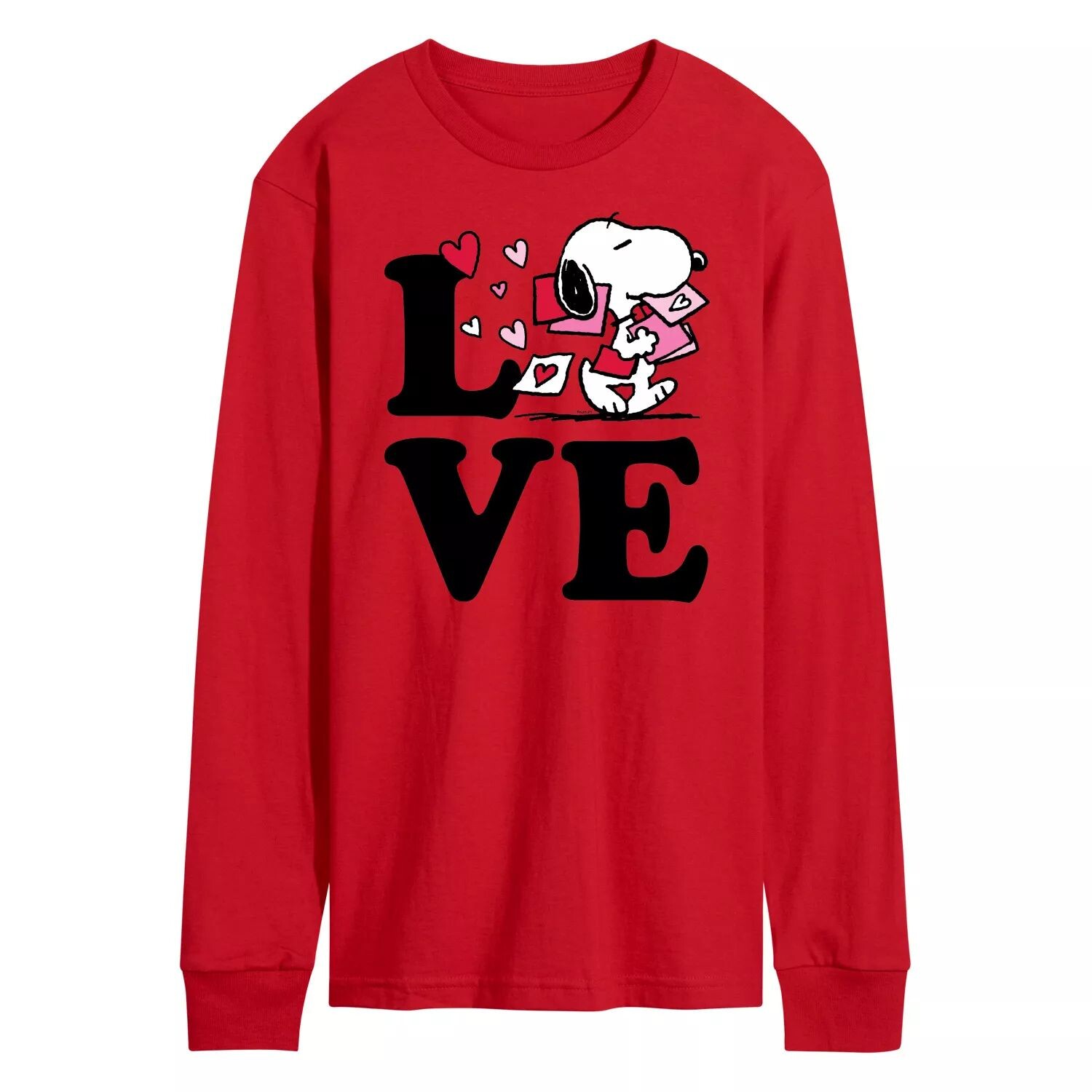 

Мужская футболка с длинными рукавами Peanuts Love Snoopy Licensed Character