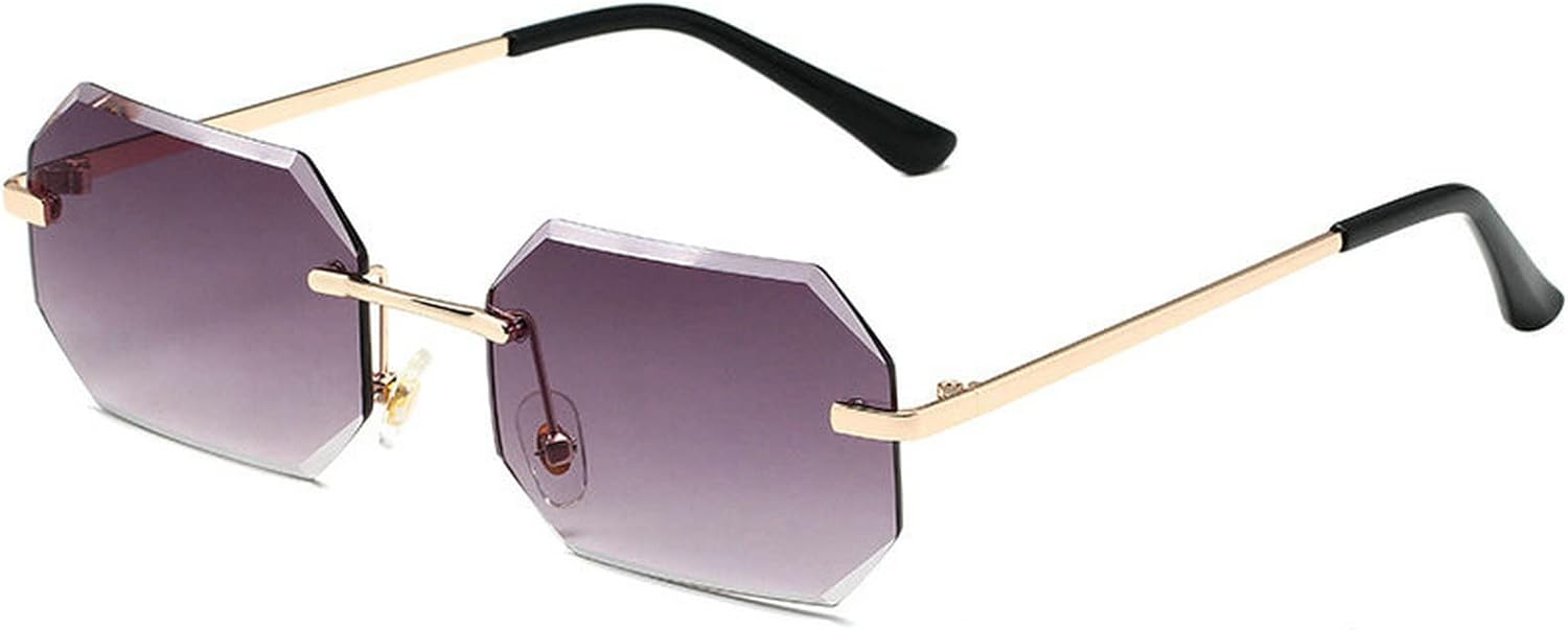 

Солнцезащитные очки COTIA без оправы, прямоугольные, женские, с защитой от УФ-излучения UV400, модные мужские солнцезащитные очки, прозрачные, летние аксессуары, маленькие квадратные, Grey