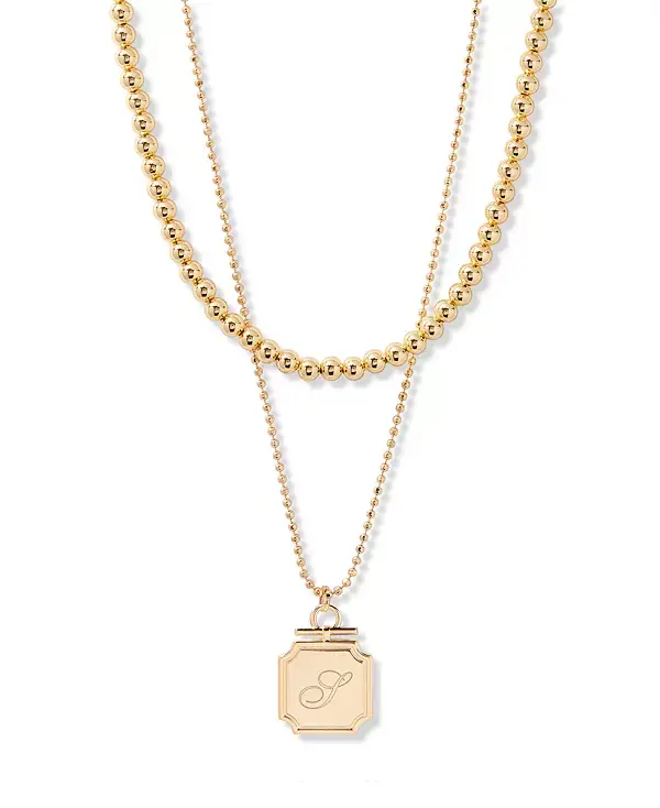 

Позолоченный комплект из ожерелий Margot Initial Brook & York, gold-s