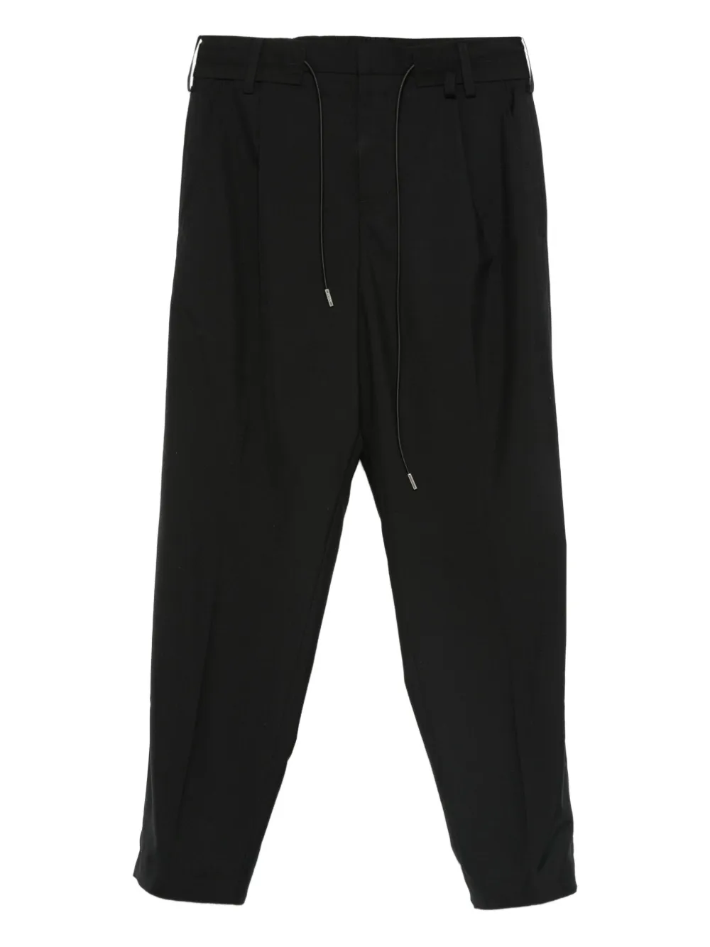 

Брюки с кулиской и складками SACAI, черный