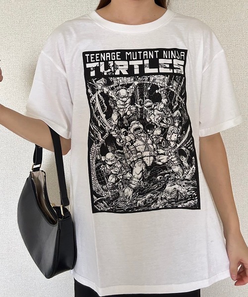 

Футболка с коротким рукавом, принт «Черепашки-ниндзя» PARKS TOKYO SELECT, белый