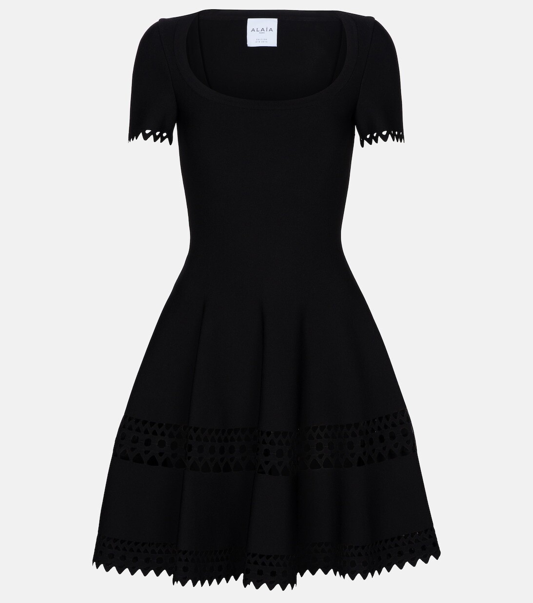 

Мини-платье Vienne из стрейч-джерси ALAÏA, черный