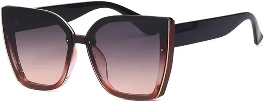 

Модные солнцезащитные очки в крупной оправе «кошачий глаз» для женщин, для мужчин и для активного отдыха, вождения, путешествий, с защитой от УФ-излучения UV400 KTUCN, Gray Brown