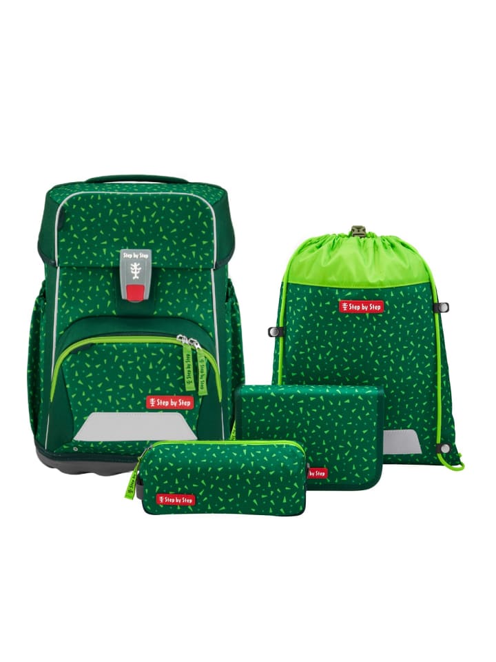

Step by Step Набор рюкзаков для начальной школы BASIS "Зеленая графика", 4 предмета, зеленый цвет