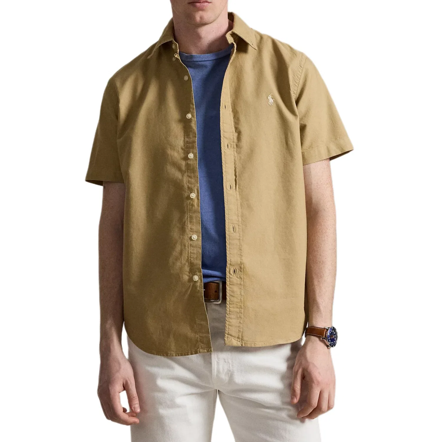 Рубашка классическая мужская Polo Ralph Lauren кофе — фото 3