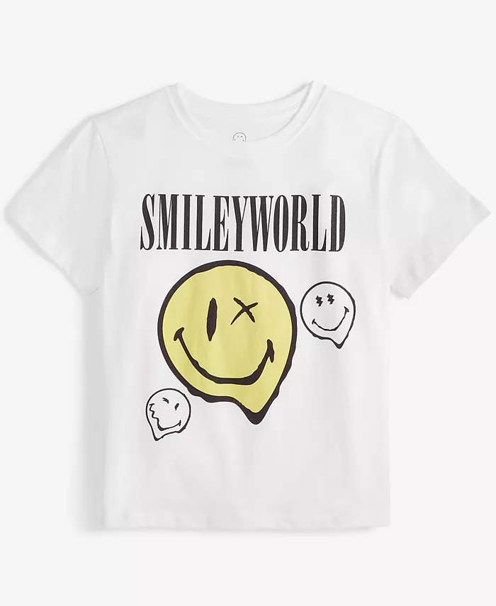 

Футболка с улыбкой для мальчиков Big Boys Grayson Threads Kids, The Label, белый