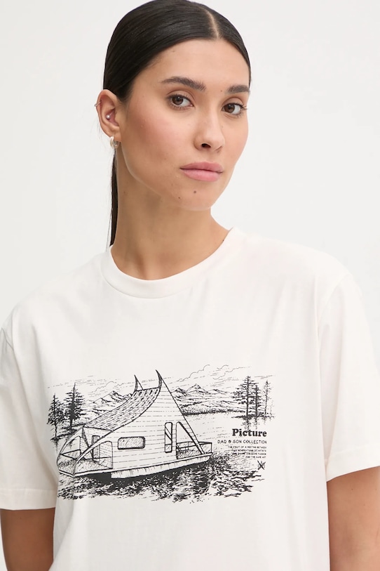 

Хлопковая футболка D&S Boathouse Picture, бежевый