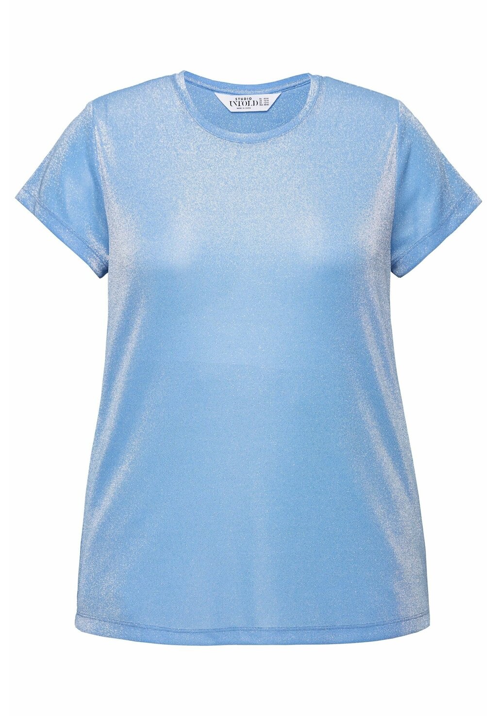 

Базовая футболка CAP SLEEVE GLITTER TEE Studio Untold, синий деним