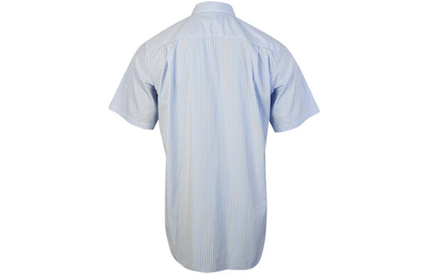 Рубашка black emblem striped short sleeve shirt 'light blue' Comme Des Garcons Play, голубой — фото 2