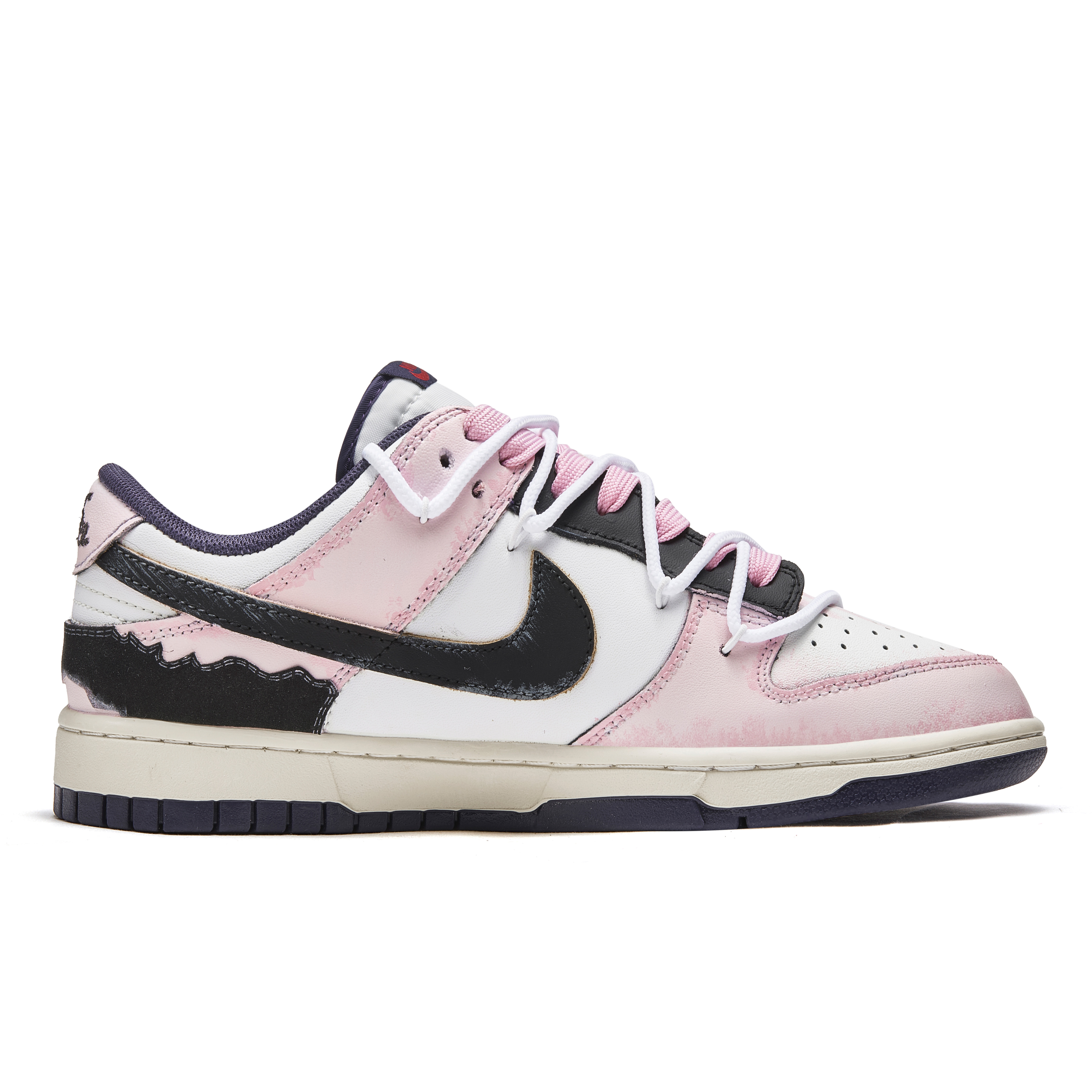 

Кроссовки Nike Dunk Skateboarding Shoes Men Low-top Black/pink, черный/розовый