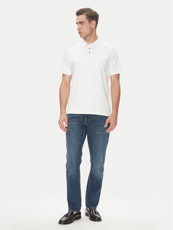 Рубашка поло стандартный крой Supima LV04LB276G Calvin Klein, белый — фото 2