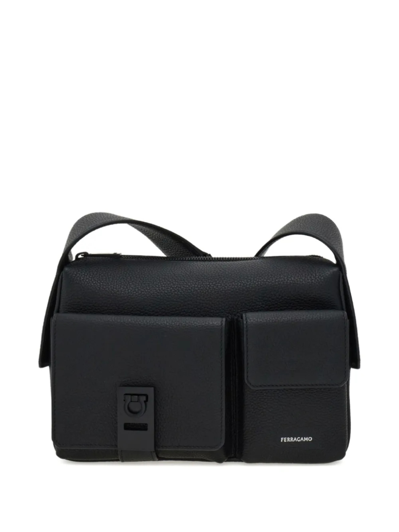 

Кожаная сумка через плечо Ferragamo, черный