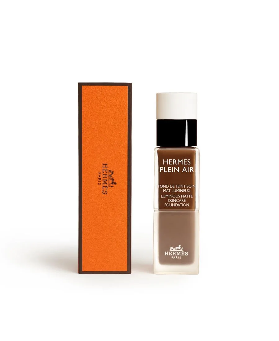 Тональная основа Plein Air, Luminous Matte Skincare Foundation, 1,11 унции HERMÈS, 87n cacao is a neutral deep коричневый — фото 2