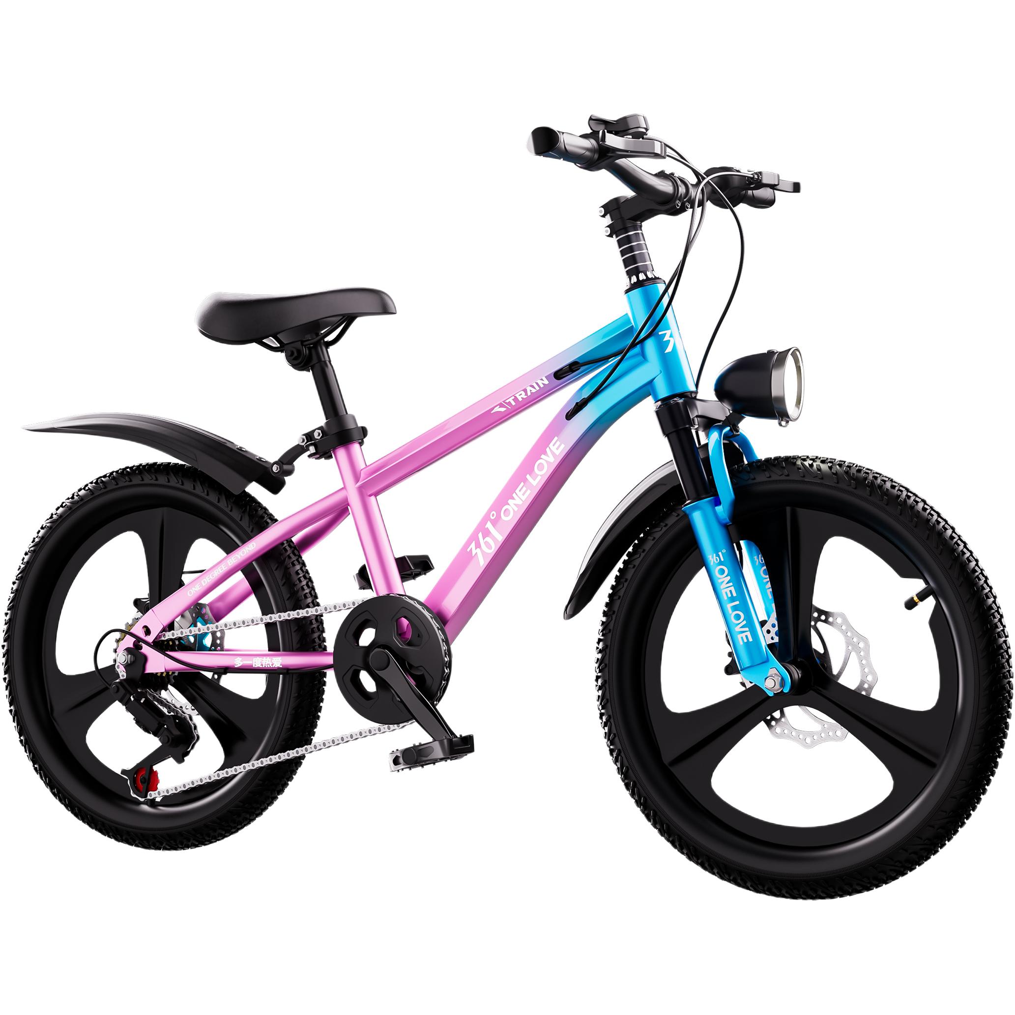 

Детский велосипед 361 S2 High Carbon Steel Linear Pull Disc Brake Finger Power Braking Commute Entry Level Casual 361°, синий розовый