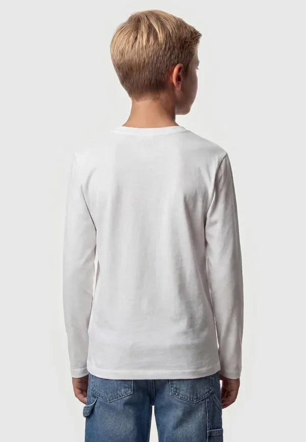 Футболка детская с длинным рукавом Guess Kids teens ls t-shirt_logo long sleeved top, белый — фото 2