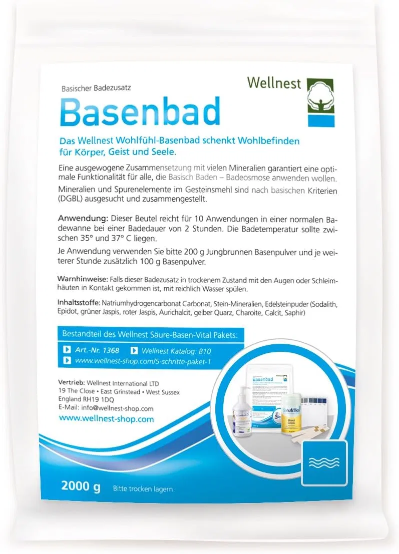 Базовая ванна с порошком драгоценных камней и минералами, 2000 г Wellnest