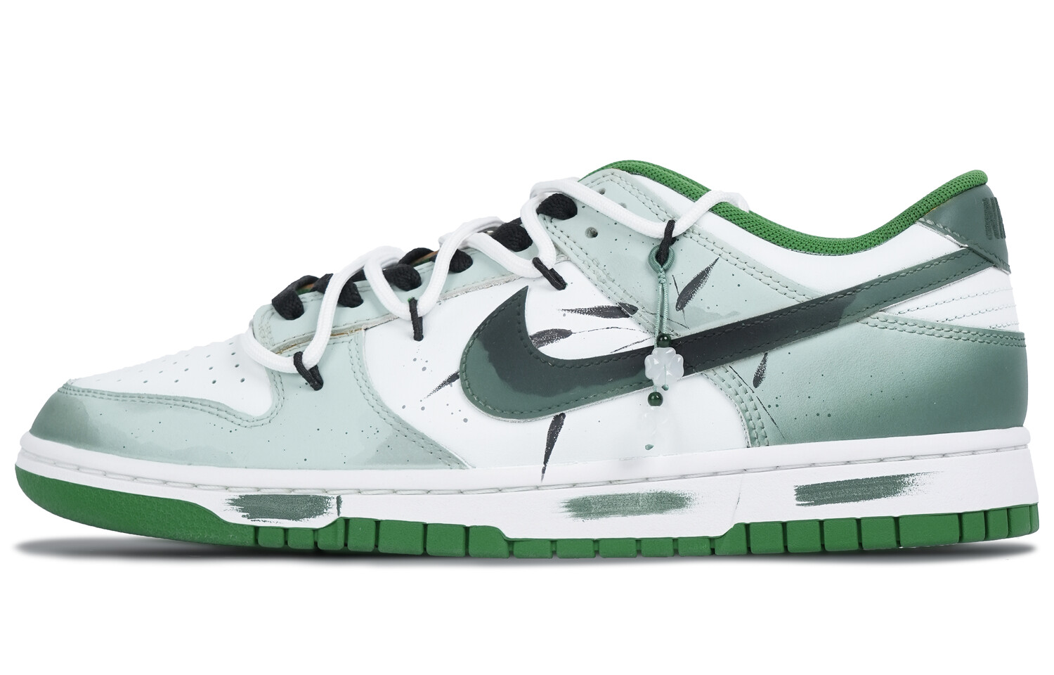 

Кроссовки Nike Dunk Skateboarding Shoes Men Low-top Green/white/black, зеленый