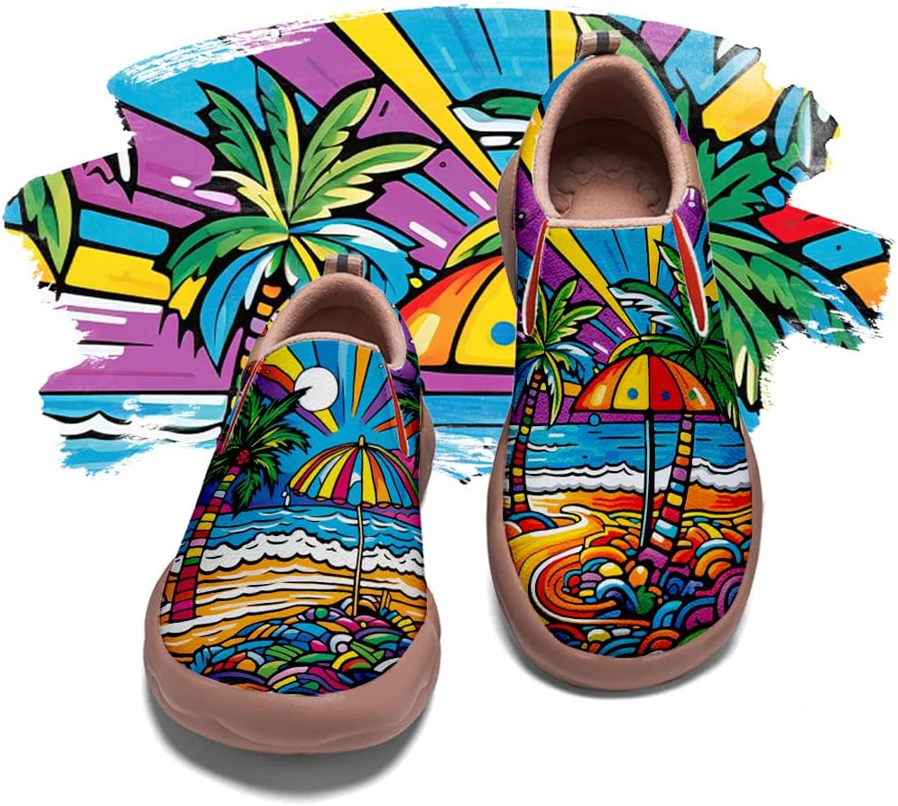 

Мужские раскрашенные обувь для путешествий, повседневные лоферы, прогулочные слипоны, удобные модные кроссовки с художественным дизайном Onehorse, Art-14