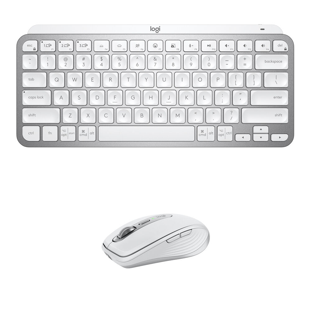 

Комплект из мини-клавиатуры Logitech MX Wireless Keys и мыши Anywhere 3S (бледно-серый)