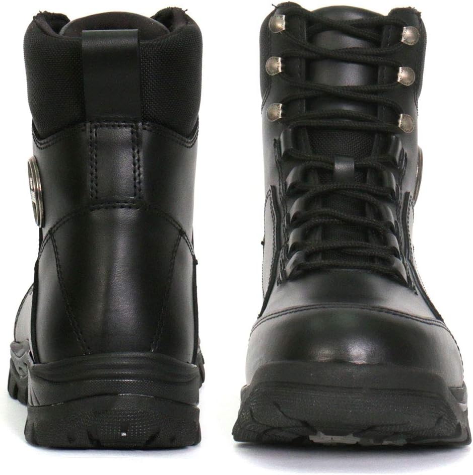 Кожаные ботинки Hot Leathers BTM1010 для мужчин, черные, в стиле SWAT, на шнурках - размер 11 ‎Hot Leathers — фото 4
