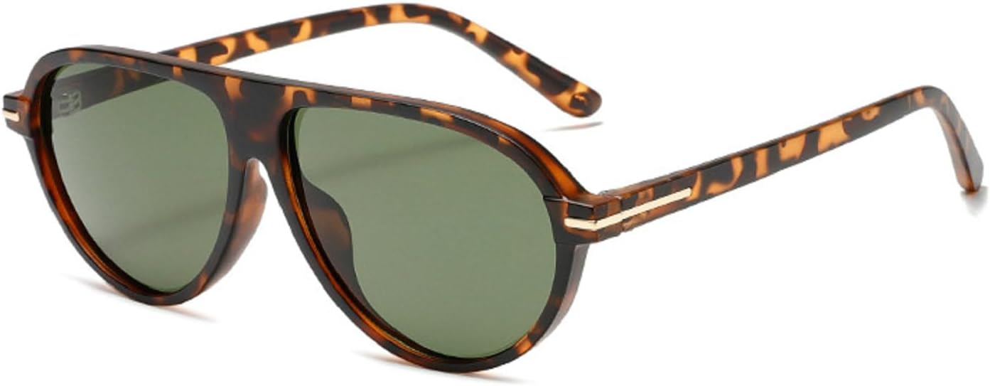 

Ретро уникальные панк-солнцезащитные очки-пилот для женщин, модные прозрачные градиентные линзы, защита от УФ-излучения UV400, мужские панк-солнцезащитные очки оранжевого цвета Melrose, Leopard Green