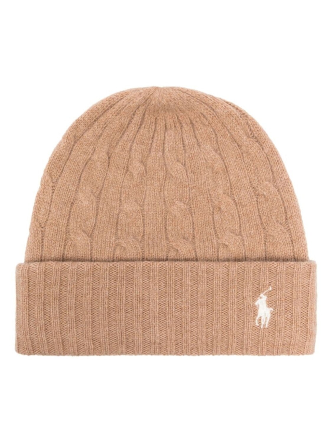 

Polo Ralph Lauren шапка-бини с косой вязкой, коричневый