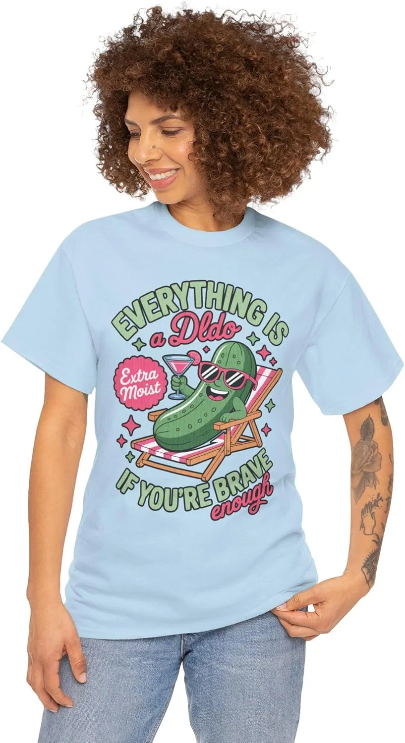 Футболка Inappropriate Pickle, Stupid Dumb, винтажный бутлег 90-х, неловкий Dank Meme GENERIC, светло-голубой — фото 2