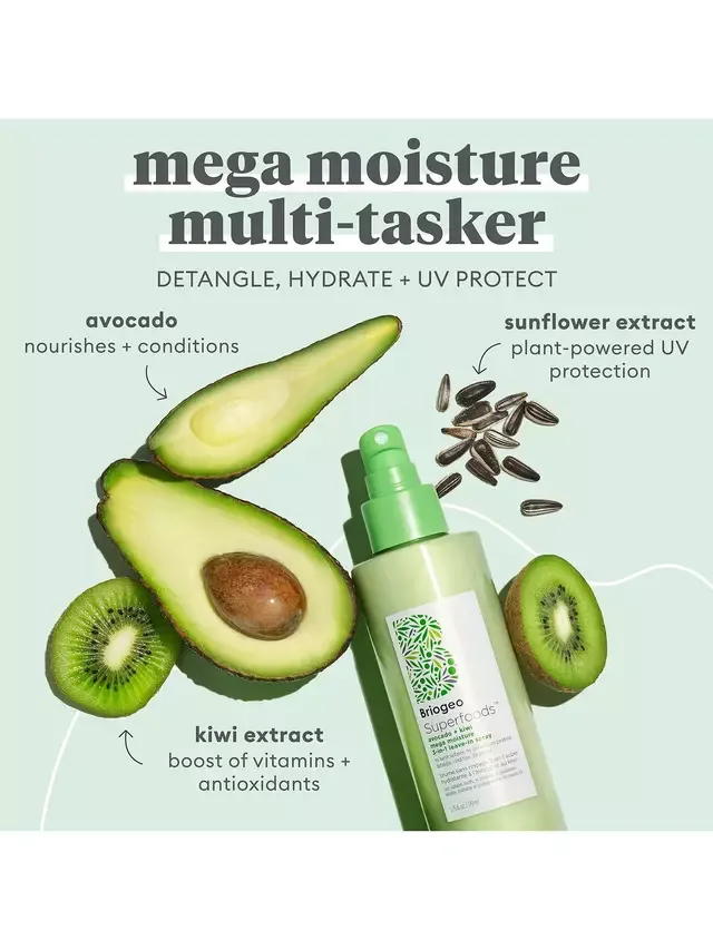 Спрей-кондиционер Superfoods Avocado + Kiwi Mega Moisture 3-в-1, 170 мл Briogeo — фото 2