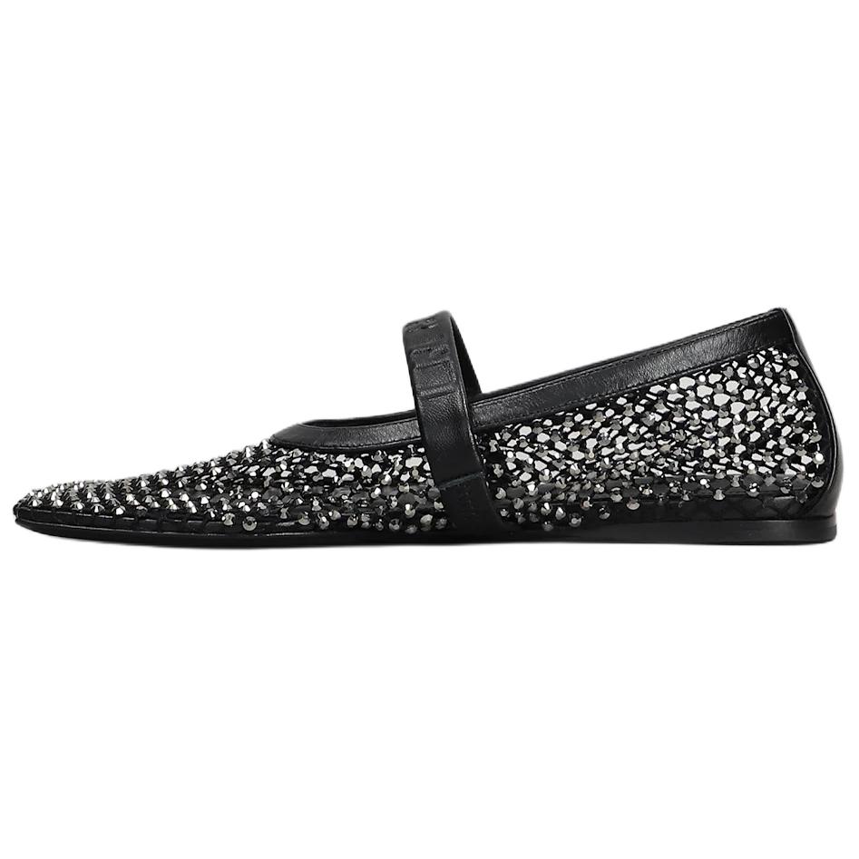 MARNI Туфли Мэри Джейн на плоской подошве, черные женские