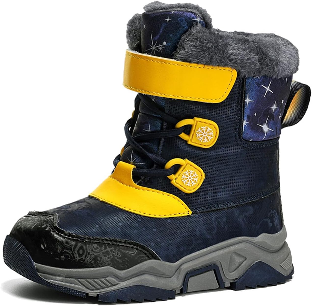 

Детские зимние ботинки для снега, уютные флисовые ботинки, нескользящие прогулочные ботинки для малышей, искусственный мех, теплые уличные ботинки для мальчиков и девочек JEUROT, Yellow