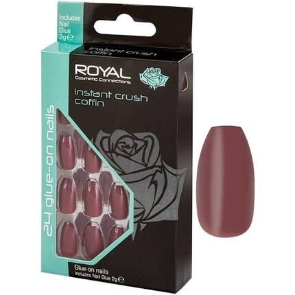 

Косметика 24 накладных ногтя с клеем - Instant Crush Coffin Royal