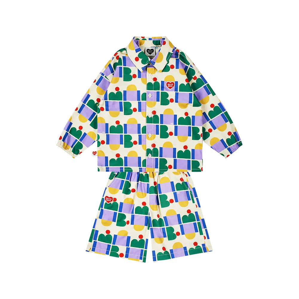 Детский комплект из рубашки и шорт Bb Figure All Over от Belita&Boys