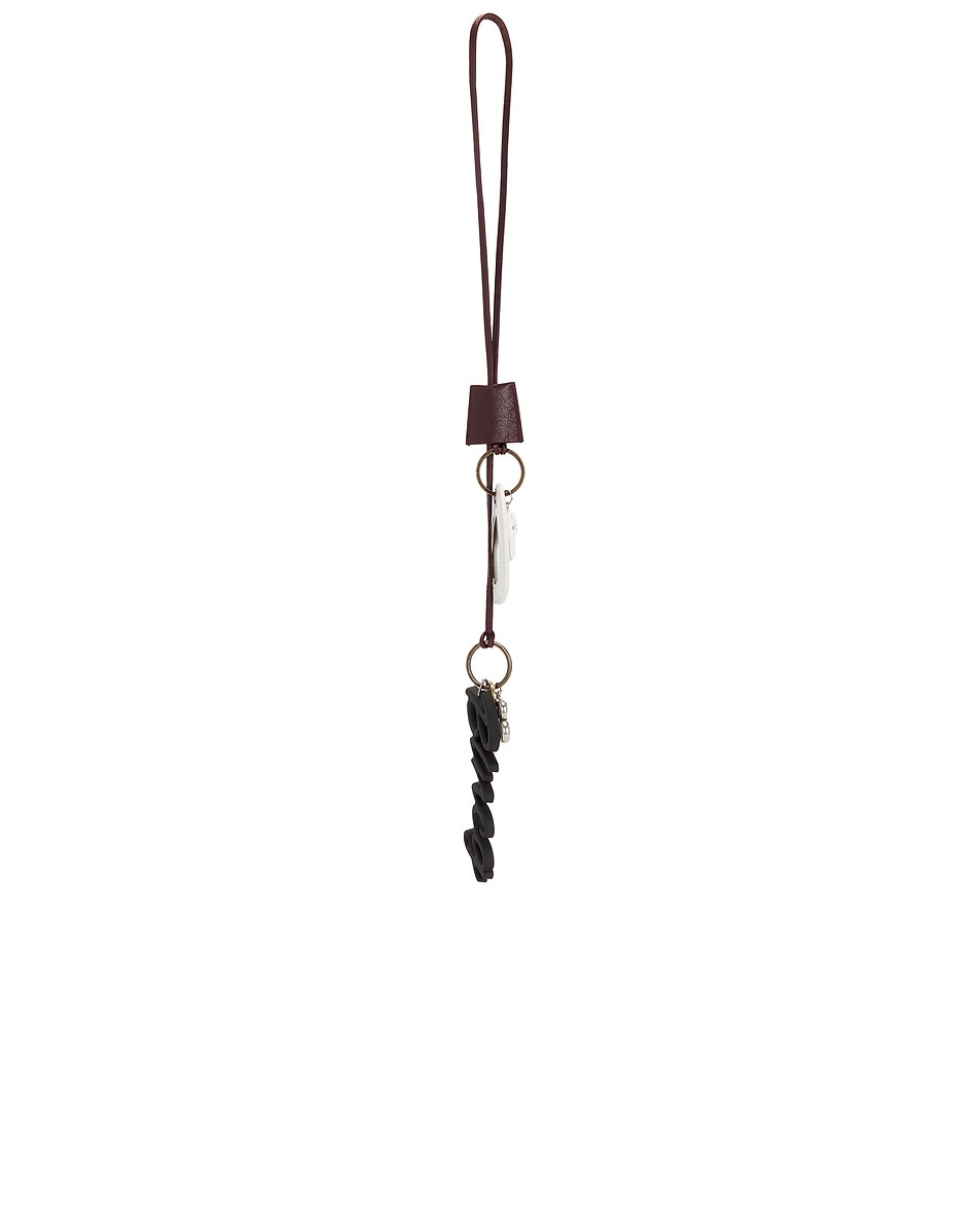Сумка Le City Charm Heart Balenciaga, Dark Burgundy & Optic White — фото 3