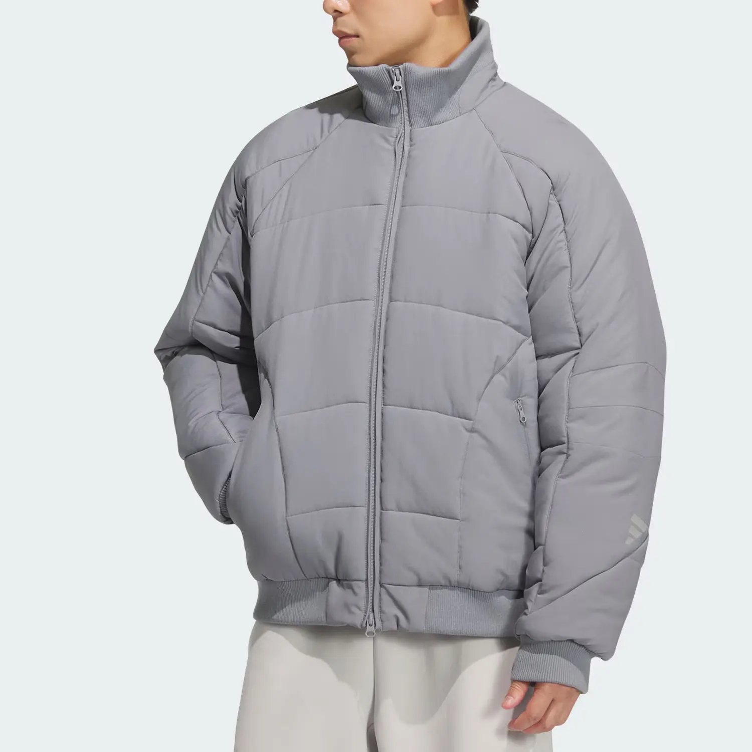 Футерованная куртка FOS FUTURE STYLE мужская Adidas, светло-серый — фото 3