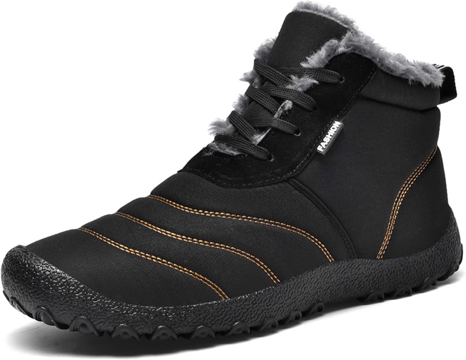 

Мужские и женские зимние снежные ботинки водонепроницаемые, босоножки с меховой подкладкой, теплые ботинки до щиколотки, противоскользящие, для пеших прогулок на природе, женские зимние водонепроницаемые ботинки Generic, черный