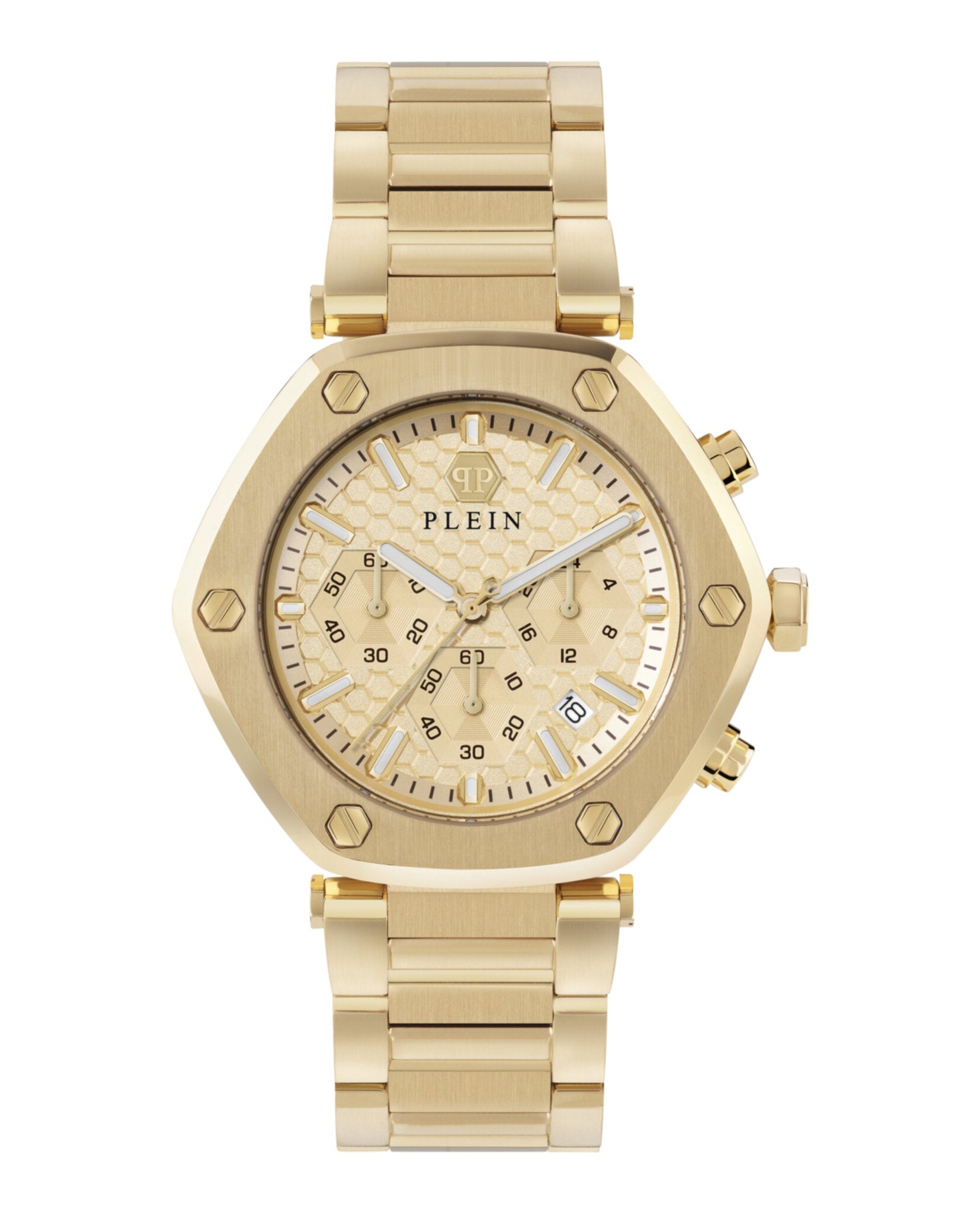 

Часы Hexagon Chrono PHILIPP PLEIN, золотой/золотой/золотой