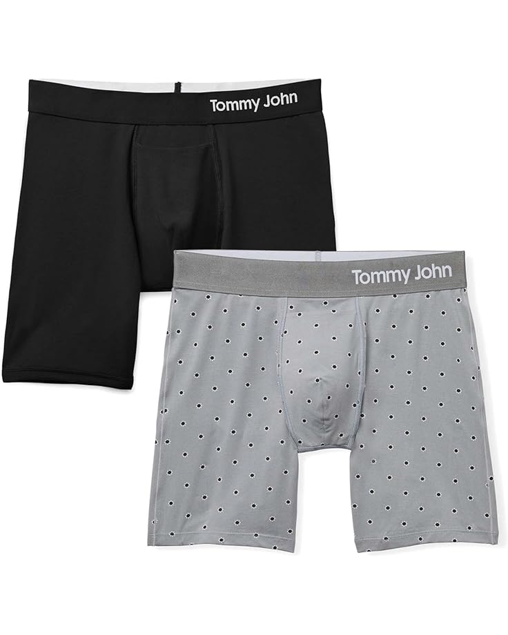 

Боксеры Tommy John Cool Cotton 6" Brief 2-Pack, цвет Jumbo Sky Bud/Black