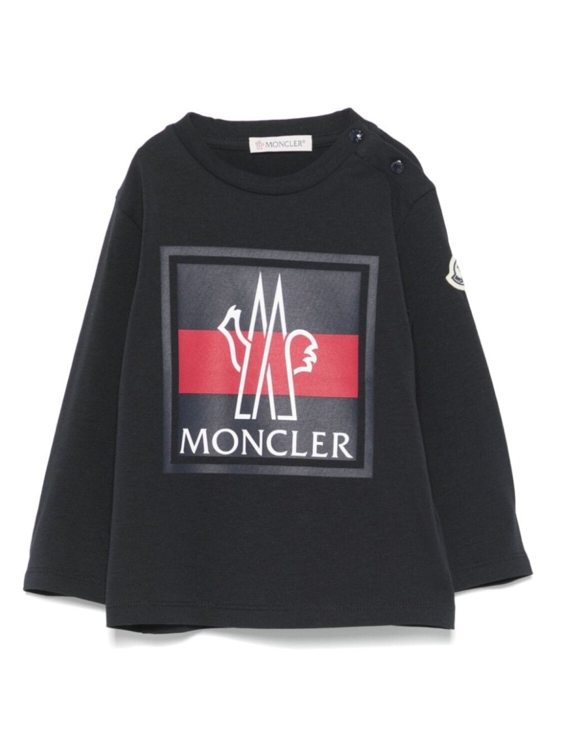 

Футболка с длинными рукавами и логотипом Moncler Enfant, синий