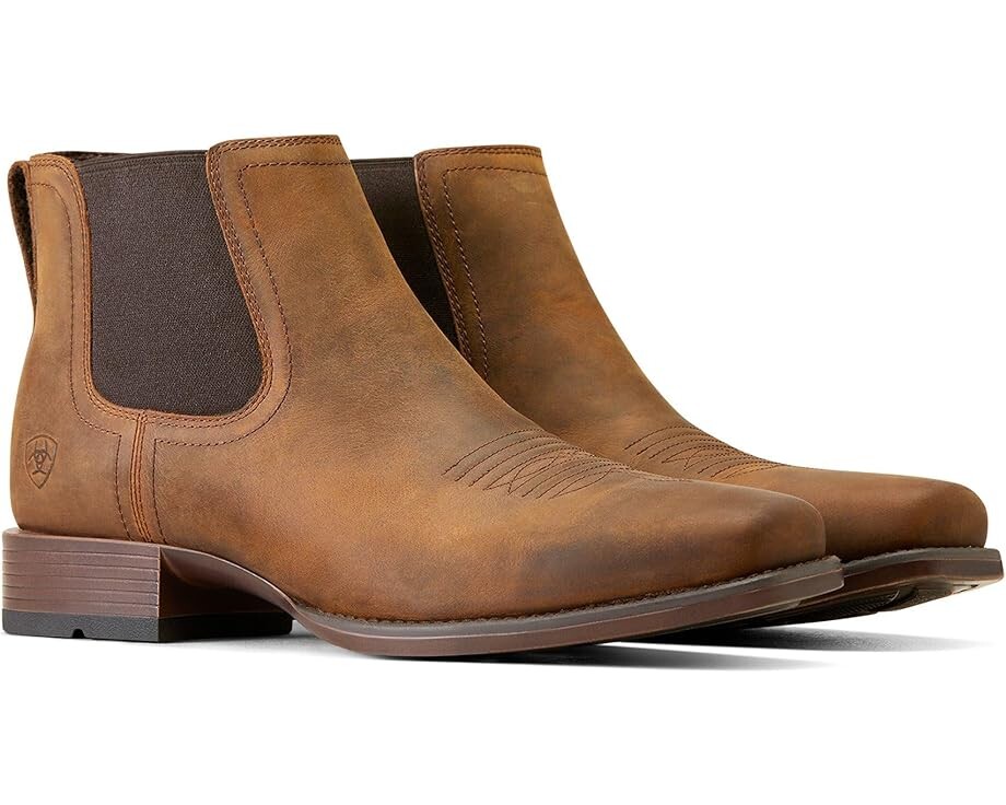 

Ботинки Ariat Booker Ultra Square Toe Western, цвет Oily Distressed Tan