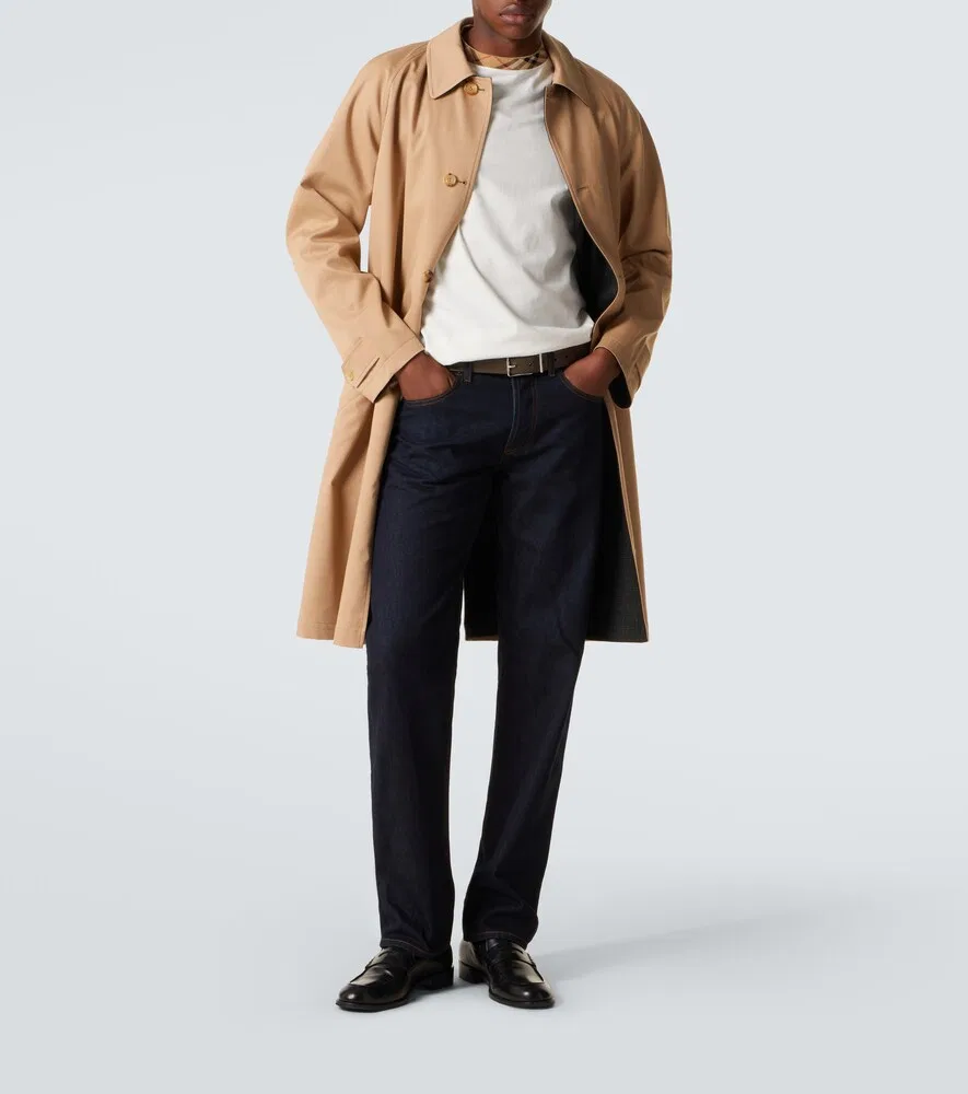 Футболка Burberry из хлопкового трикотажа в клетку, белый — фото 2
