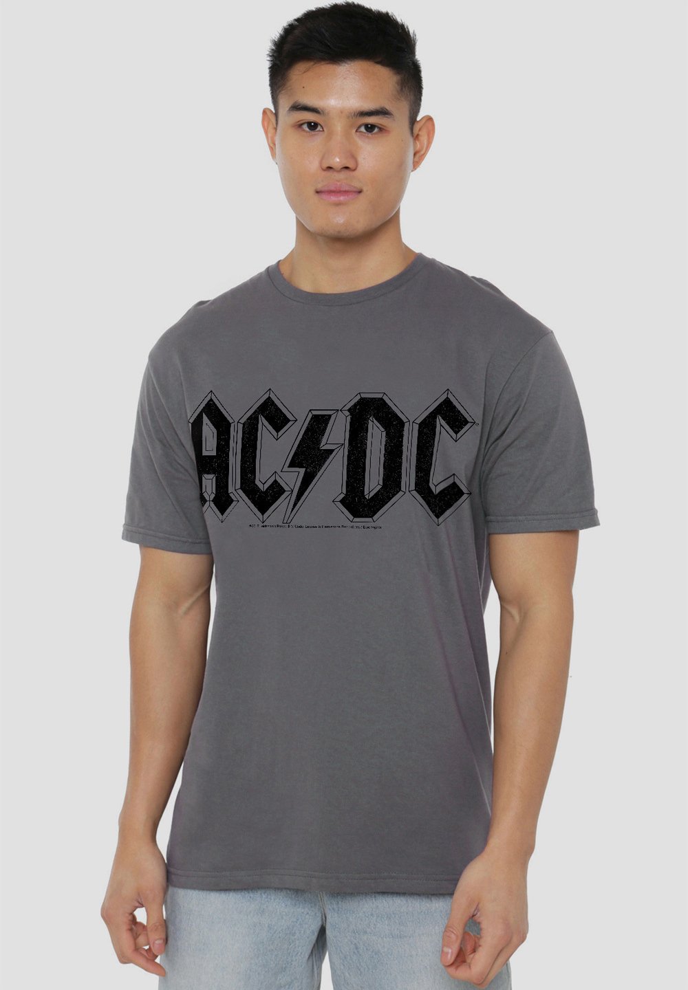 

Футболка с принтом AC DC WORN LOGO Cotton Soul, антрацит