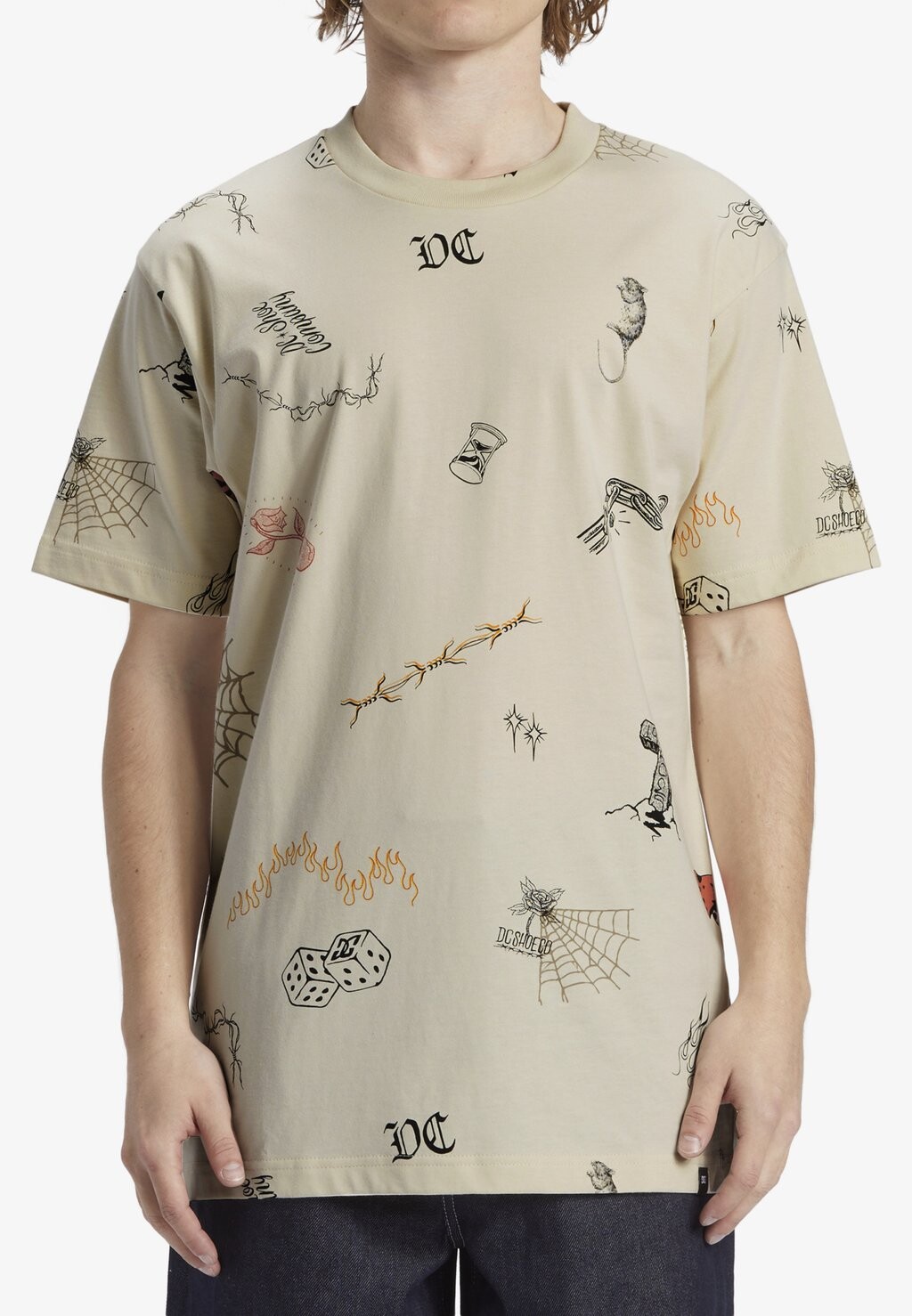 

Футболка с принтом DC Shoes, цвет xckr birch scribble print