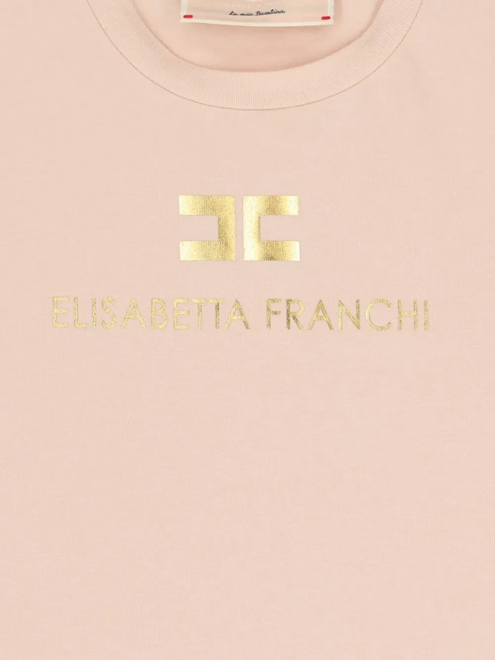 Футболка с логотипом Elisabetta Franchi Kids, розовый — фото 3