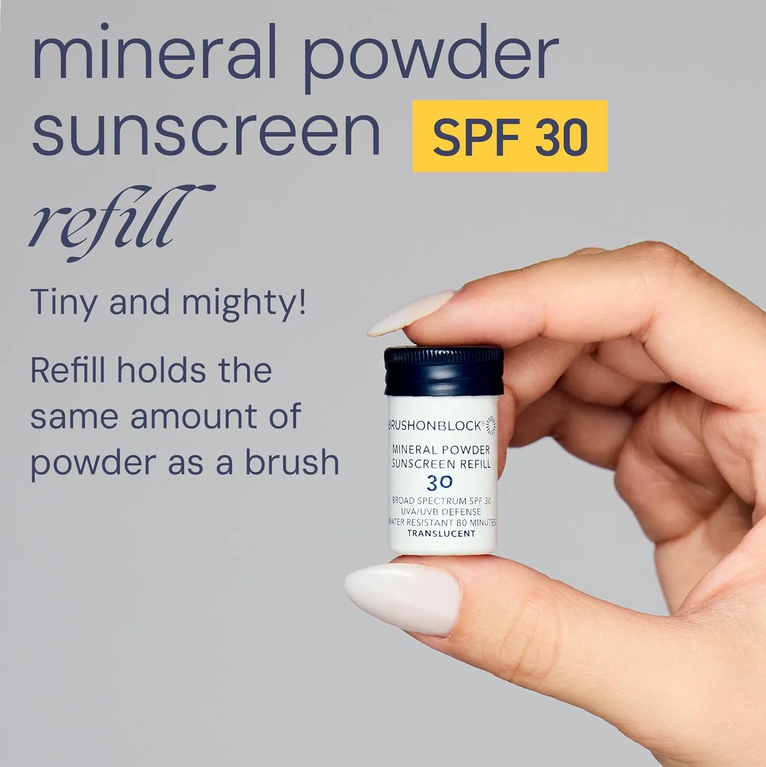 Минеральная солнцезащитная пудра SPF 30 Brush On Block Translucent Refillable — фото 2
