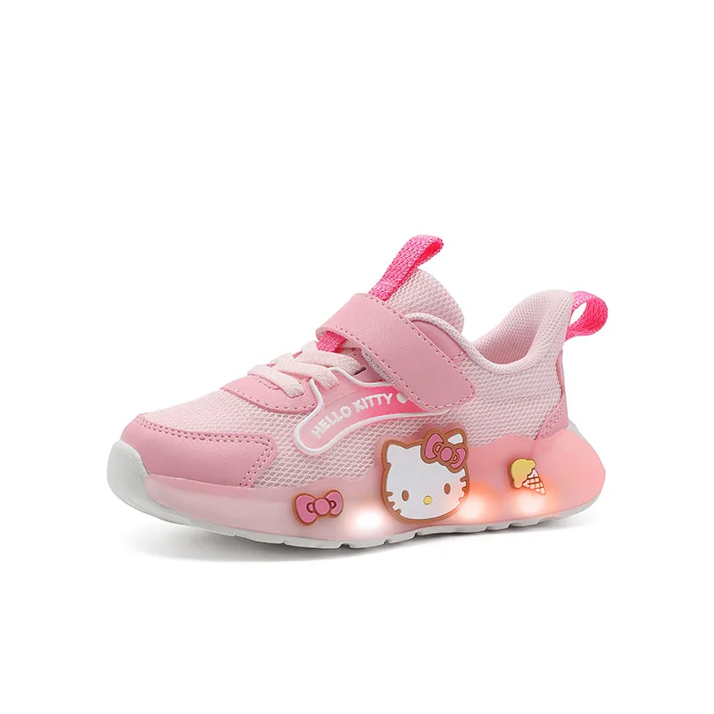 Hello Kitty Hello Kitty Abrasion Resistant Rebound Breathable Lightweight Cushioning Low top детские кроссовки для бега Sanrio, черный серебро-kuromi — фото 4