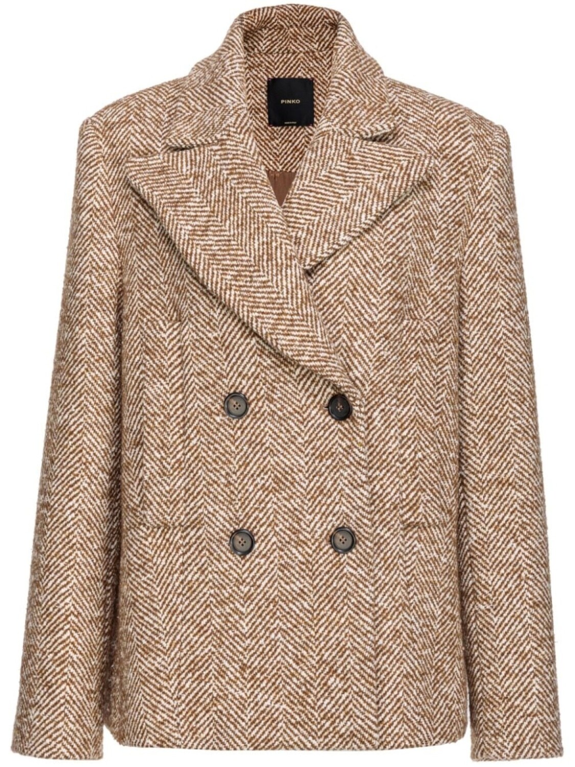 

PINKO двубортный блейзер, нейтральный цвет