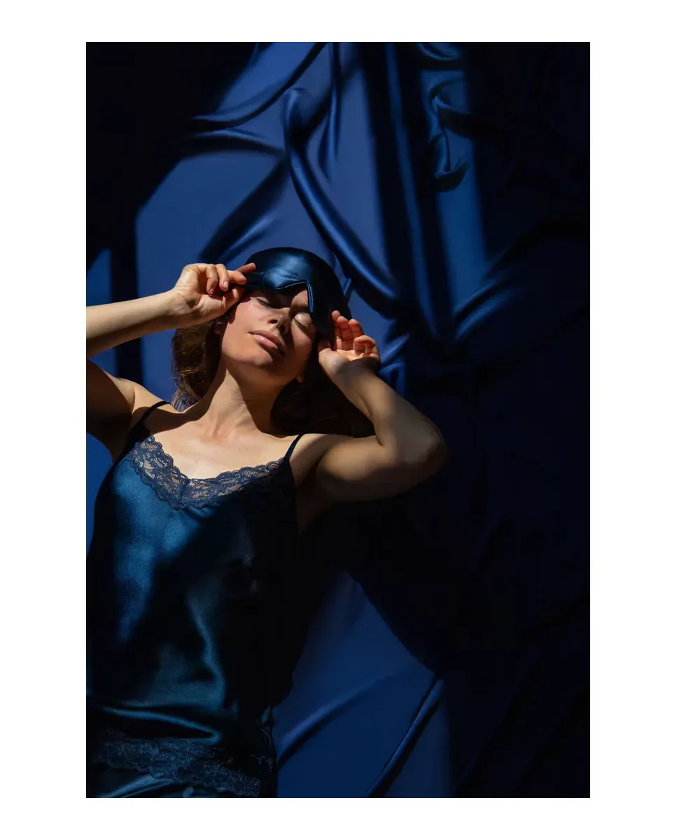 Маска для лица Drowsy — Шелковая для сна Midnight Blue — фото 2