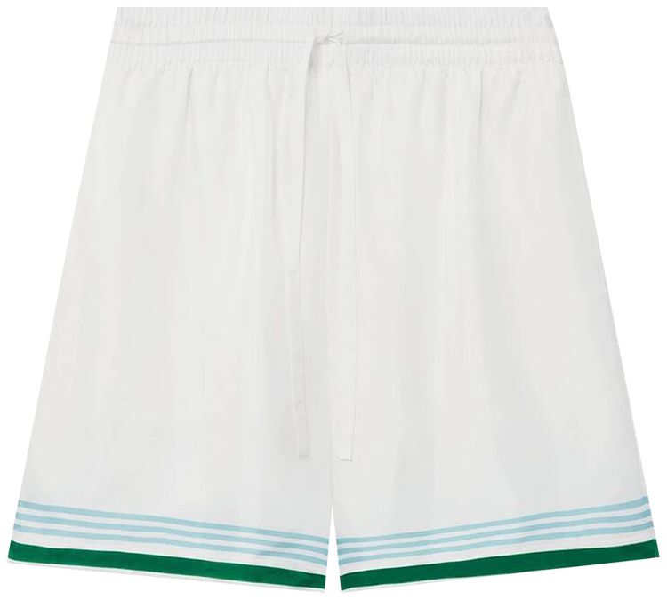 

Шорты Casablanca Metaphysical Tennis Icon Silk Shorts 'White', белый